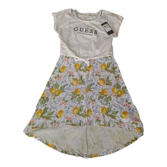 Guess Girls Size 10 Tie Shirt Dress Combo NWT Lemon theme 🍋 - Picture 4 of 4